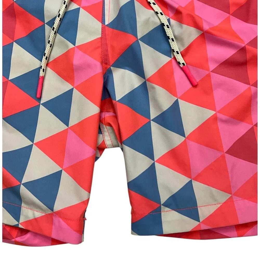 Psycho Bunny Alexander Varsity Swim Trunk Swimwear L Pink